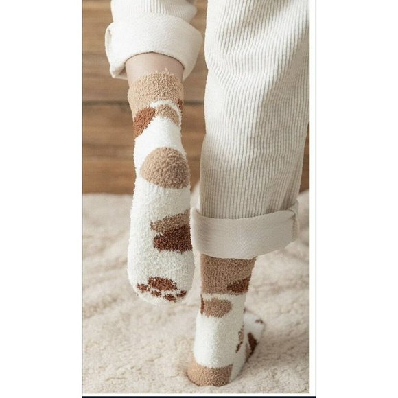 2 Pairs Fuzzy Socks for Women Fluffy Warm Soft Cozys Slipper Socks Funny Novelty - Picture 5 of 7
